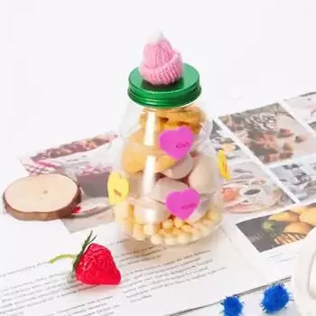 1 шт. 500 мл Рождественская елка Сладкая банка DIY Подарочная упаковка для конфет печенья закуски шоколада Год украшения коробки