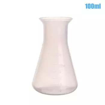 1 шт. 50/100/250 мл пластиковая колба Эрленмейера с узким горлом коническая треугольная колба химический лабораторный анализ инструмент 100ml