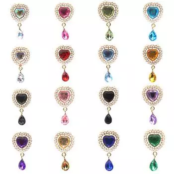 1 шт. 50*27 мм брошь в форме сердца аксессуары сделай сам свадебное приглашение открытка подарочная коробка для бокала для вина креативное украшение as the picture