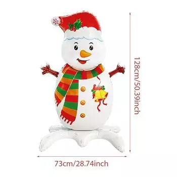 1 шт. 50-дюймовый рождественский снеговик, стоящий фольгированный воздушный шар, украшение для рождественской вечеринки, праздничное событие и украшение сцены Other