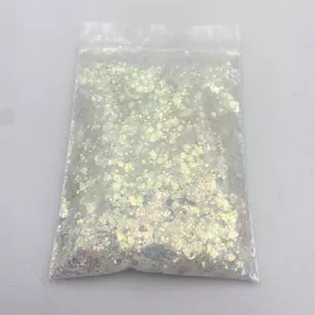 1 шт., 50 г в упаковке, массивные блестящие смешанные массивные блестящие блестки, радужные блестки, радужные блестящие опаловые блестки для художественного творчества, эпоксидная смола 50g