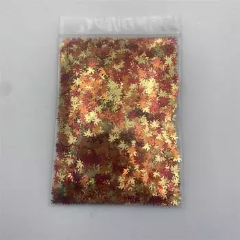 1 шт., 50 г в упаковке, осенний блеск, листья, микс, блестки, блестки, кленовый лист, блестящий золотой, красный, оранжевый цвет, форма листа, блестящий 50g
