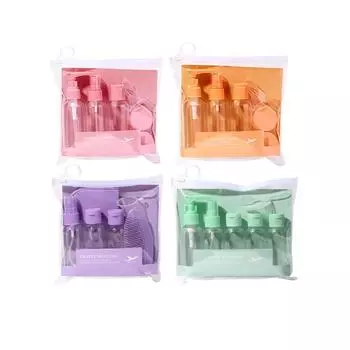 1 шт 50 мл косметический диспенсер флакон портативный пустой флакон коллекция дорожный набор 7 шт набор 18cm*16cm*7cm розовый
