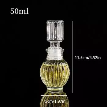 1 шт. 50 мл прозрачная маленькая пустая бутылка для виски, вина, мини-стеклянные бутылки для спиртного с завинчивающейся крышкой, графин для виски 7