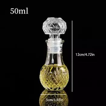1 шт. 50 мл прозрачная маленькая пустая бутылка для виски, вина, мини-стеклянные бутылки для спиртного с завинчивающейся крышкой, графин для виски
