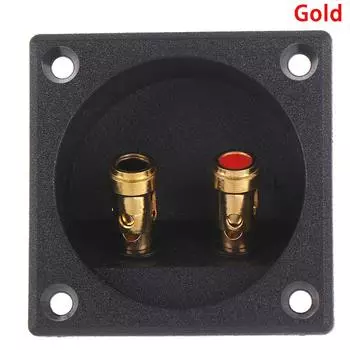 1 шт., 50 мм, круглая чашка, разъем для сабвуфера, автомобильный стереодинамик, клеммный разъем золотой