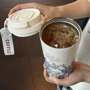1 шт. 530 мл чашка автомобильная большая емкость портативная ручка чашка из нержавеющей стали изоляционная чашка для кофе изоляционная чашка 501-600ml