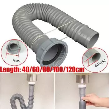 1 шт 58 мм универсальный пластиковый гибкий кухонный фильтр для раковины удлинитель для раковины сливной шланг для ванной комнаты кухни