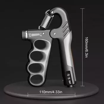 1 шт. 5-100 кг/11,02-220,46 фунтов Тренажер для силовых тренировок, механический счетный эспандер, подходит для силовых тренировок, реабилитации 5-100KG серый
