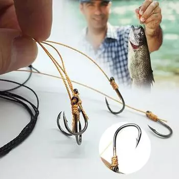 1 шт. 5 # -13 # рыболовный крючок с защитой от запутывания, нержавеющая сталь, автоматический перекидной рыболовный крючок, новый крючок для лески 5