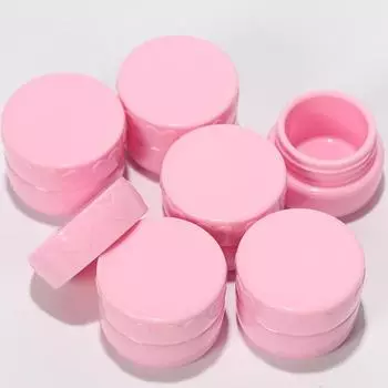 1 шт. 5/15 г пустые пластиковые круглые контейнеры для косметики для дизайна ногтей баночка маленькая банка для образцов крема гель для ногтей пудра коробка лосьон для макияжа инструмент розовый