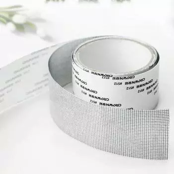 1 шт. 5*200 см. Лента для ремонта оконных экранов, самоклеящаяся сетчатая лента, сетка для фиксации двери, антимоскитная сетка, ремонт сломанных отверстий серый