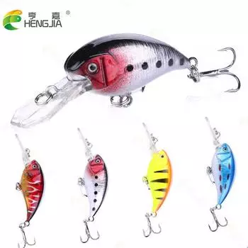 1 шт., 5,5 см, 4,6 г, кривошипная приманка, лодка HENGJIA, жесткие приманки, пластиковые воблер, рыболовные снасти коричневый