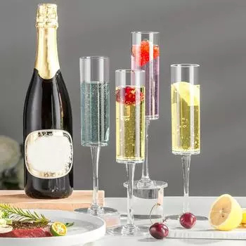 1 шт 5.5 унций акриловые фужеры для шампанского многоразовые прозрачные стаканы свадебные пластиковые бокалы для вина элегантные рождественские праздники