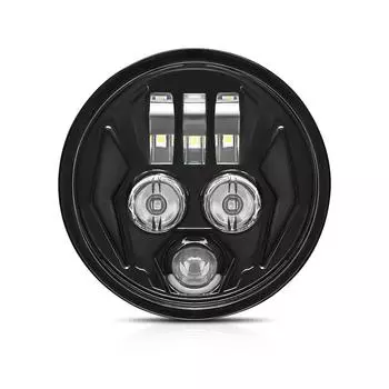 1 шт. 5,75-дюймовая светодиодная фара для мотоцикла, проектор для мотоцикла, фара с супершироким углом обзора чёрный