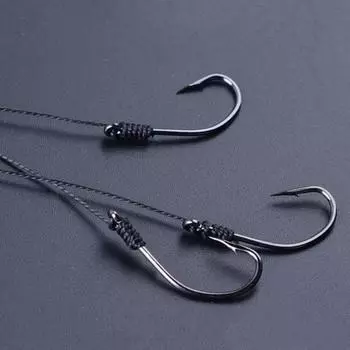 1 шт./5 крючков с полиэтиленовой леской, ручная привязка, антизакручивание, завязанные крючки, угол для морской рыбалки со льда, подвесной шарнир