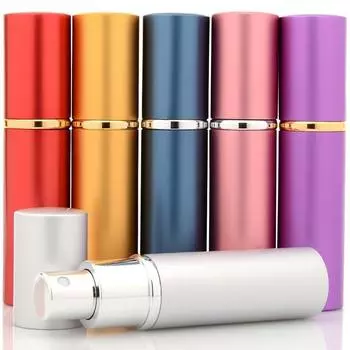 1 шт., 5 мл, 10 мл, высокое качество, многоразовый мини-распылитель для духов, распылитель, пустой стеклянный флакон для духов, алюминиевый распылитель, распылитель 5ML золотой