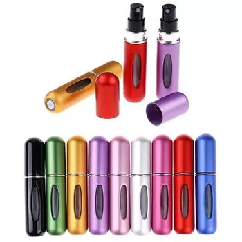 1 шт., 5 мл, мини-портативный дорожный многоразовый распылитель для духов, распылитель, пустой флакон синий