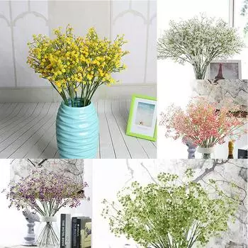 1 шт./5 шт./10 шт. искусственное дыхание гипсофилы, шелковый цветок, вечеринка, свадьба, сделай сам, домашний декор 1pcs