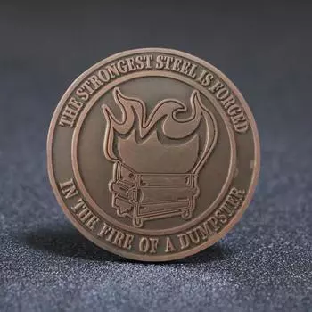 1 шт./5 шт./10 шт. Монета «Вызов пылающему мусорному контейнеру», металлическая памятная монета пожарного, забавная коллекционная сувенирная монета, подарок для сотрудников в знак признательности 1pc