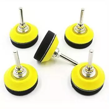 1 шт./5 шт. 2-дюймовая шлифовальная подушечка с крючком и петлей для шлифовальных дисков с насадкой для сверла с хвостовиком 1/4 дюйма и буферной подушкой из мягкого пенопласта 1pc