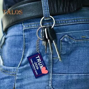 1 шт/5 шт брелок Трамп кулон Дональд Трамп с металлическим кольцом для ключей забавные украшения для кошельков сумок телефонов B