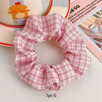 1 шт./5 шт. клетчатая резинка для волос в виде толстой кишки в стиле JK для девочки, классический японский и корейский стиль, простая и универсальная повседневная резинка для волос