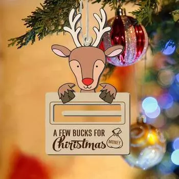 1 шт/5 шт Рождественская деревянная подвеска для подвешивания рождественских открыток с держателями для денег Главная C