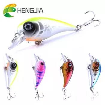1 шт., 5 см-5 г, пластиковая мини-приманка HENGJIA для щуки, окуня, форели