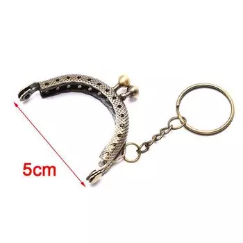 1 шт. 5 см кошелек для монет металлическая рамка с брелоком для ключей сделай сам арочная рамка замок-застежка поцелуй серебряный