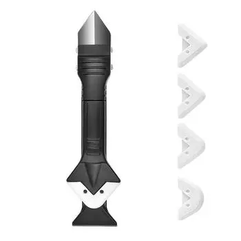 1 шт. 5-в-1 инструмент для уплотнения, инструмент для удаления суспензии, инструмент для затирки герметика, инструмент для скребка для углов окна, инструмент для ремонта раковины для кухни и ванной комнаты 5in1