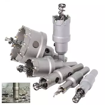 1 шт. 5A твердосплавная вставка TCT сверло отверстие 12 мм группа кольцевая пила нержавеющая сталь и металлический сплав сверление белый