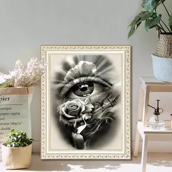 1 шт. 5D DIY Алмазная картина, Глаза Алмазная вышивка Животные Бабочки Картинки, Наборы для вышивания, Полные стразы Алмазные картины Round drill 30x40cm