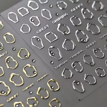 1 шт. 5D наклейки для дизайна ногтей, бронзирующие слайдеры, самоклеящиеся наклейки для дизайна ногтей, украшения для маникюра своими руками золотой