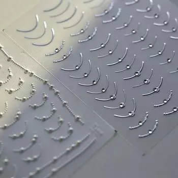 1 шт. 5D стразы японский ретро волнистый дизайн ногтей наклейки цвета: золотистый, серебряный самоклеящиеся переносные украшения для ногтей слайдер наклейки DIY золотой