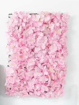 1 шт. 60 40 см Цветочная настенная панель Фон Декор Искусственные цветы для свадебной вечеринки Висячие 3D Поддельные гортензии Украшение стены Шелковый искусственный цветок гортензии розовый