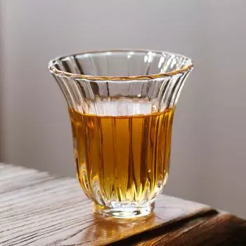 1 шт. 60 мл 80 мл термостойкая чашка Kong Fu Master Tea Cup маленькая емкость вертикальная текстура густая стеклянная чашка для дегустации сакэ соджу 51-100ml