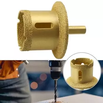 1 шт. 60 мм/65 мм/70 мм паяное алмазное сверло для отверстий с резьбой M10 для инструмента для сверления мрамора/гранита/стекла/плитки