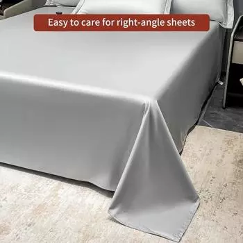 1 шт. 60S длинноволокнистая хлопковая простыня на плоской подошве, простыня без наволочки, однотонный цвет, 100% хлопок 100x200cm