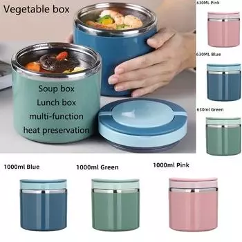 1 шт. 630/1000 мл пищевая изолированная банка изолированный контейнер изолированный суповая чашка из нержавеющей стали ланч-бокс изолированный для студентов