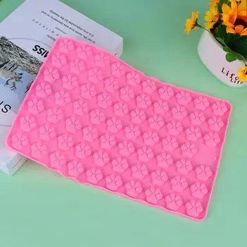 1 шт. 69-гнездные силиконовые формы для лакомств в виде отпечатков лап собак и кошек, мини-формы для жевательных конфет, антипригарные пищевые силиконовые формы для выпечки