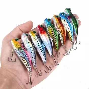 1 шт. 6,5 см/12,5 г рыболовные приманки погремушки тонущая приманка плавающая VIB рыболовные снасти тело рыбы светоотражающие приманки с мутантным глазом VIP приманки 1#