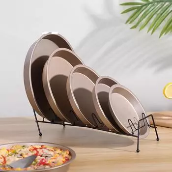 1 шт., 6/8/9/10 дюймов, форма для пиццы, форма для торта, круглая форма для выпечки из углеродистой нержавеющей стали с антипригарным покрытием, домашняя форма для выпечки, инструмент, кухонная пекарня 6 inch чёрный