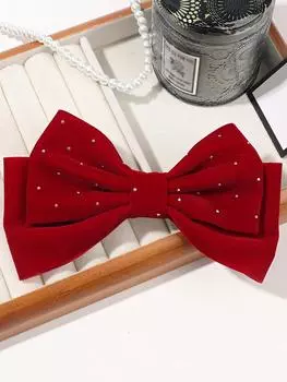 1 шт. 6 дюймов ручной работы бархатные банты для волос со стразами аксессуары для волос для маленьких девочек-подростков малышей детей
