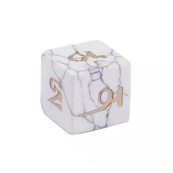 1 шт. 6-гранные игральные кости Синтетический кристалл D6-гранные игральные кости Персонализированная творческая коллекция поделок