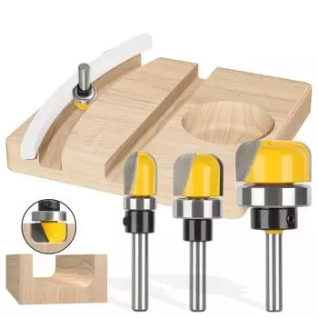 1 шт. 6 мм 8 мм хвостовик 1-1/8 3/4 1/2 диаметр чаша лоток фреза круглая фреза с подшипником для деревообработки 6x16x12.7mm