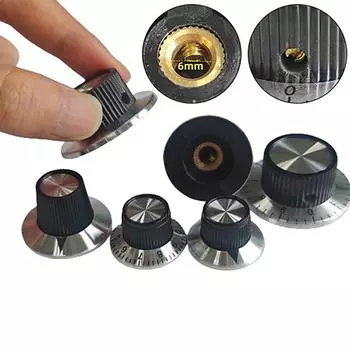 1 шт. 6 мм вал педали эффектов ручка Diy аксессуары хромированная верхняя часть винтажная ручка усилителя гитары ручка индикации стрелки as the picture