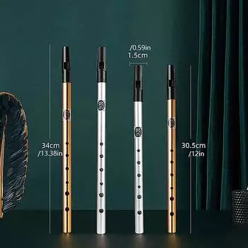 1 шт., 6 отверстий, флейта C/D, ирландский свисток, Ирландский оловянный пенни-свисток, металлическая флейта