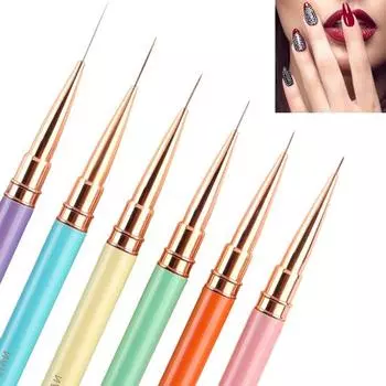1 шт./6 шт. кисти для дизайна ногтей Macaron перламутровый тонкий рисунок ручки для рисования цветов для гелевого дизайна ногтей стильный практичный дизайн жёлтый