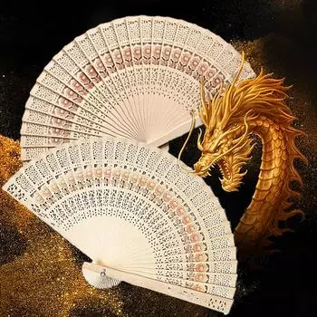 1 шт/6 шт свадебный реквизит полые модные бамбуковые веера свадебные ручные деревянные складные 20cm